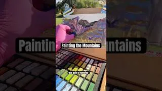 Thumbnail: Trying to capture the mountain light ☀️ #softpastel #pastelpainting
