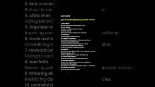 Thumbnail: 13 Grounds of Illegality in Judicial Review ⚖️📚 #Shorts