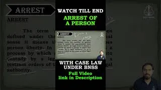 Thumbnail: Arrest of a person | ‪@LawGuruOfficial | Bharatiya Nagarik Suraksha Sanhita | #shorts | Law Guru