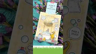 Thumbnail: Interactive Silly Goose Bathtime Card using Over the Rainbow die! #handmade #interactivecard #diy