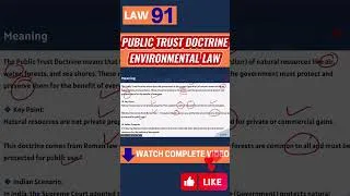 Thumbnail: Public Trust Doctrine | Environmental Law #ccsu #lawstudents #environmentallaw