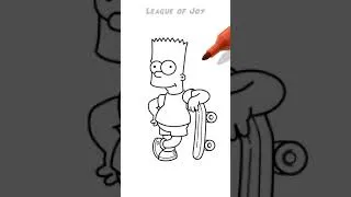 Thumbnail: Drawing BART SIMPSON #shorts