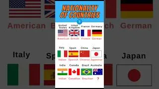 Thumbnail: Nationality of Countries  #countryflags #flagsofcountries #countryname #flags #nationalitychallenge