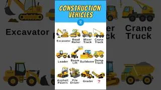 Thumbnail: Construction Vehicles Name in English #constructionvehicle #vehiclesnamesinenglish #vehiclesnames