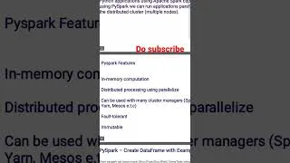 Thumbnail: pyspark feature #pyspark #datascience #dataengineer #bigdata