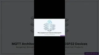 Thumbnail: MQTT Architecture for Production ESP32 Devices: Designing Reliable, Secure, and Recoverable