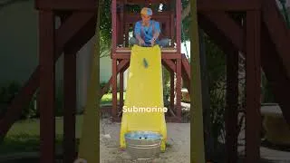 Thumbnail: Will It Sink or Float Down Blippi’s Big Slide? 🛝 #shorts