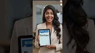 Thumbnail: Word of the day #Eschew #shorts #shortvideo