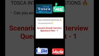 Thumbnail: Tosca Scenario Based Interview Question Part 1 #tosca