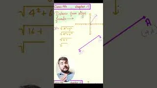 Thumbnail: 📘 Class 9 Maths | Chapter 1 – Distance from origin formula #class9maths #class9 #coordinategeometry