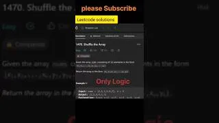 Thumbnail: Leetcode_solution____Shuffle_the_Array_-1470_#leetcode_#java_#shorts(720p)leetcode problem 1470