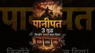 Thumbnail: 😱 पानीपत के 3 युद्ध | कैसे बदल गया भारत का इतिहास? ⚔️ #Shorts