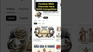 Thumbnail: Faceless bible channels with 0 competition