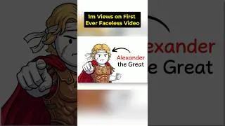 Thumbnail: 1m views on First Faceless Video