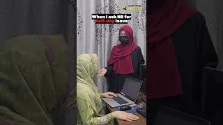 Thumbnail: POV: When I Ask HR for a Half Day Leave 😂 | Relatable Office Comedy | Learn with Moiz