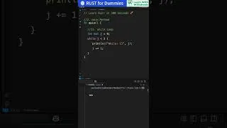 Thumbnail: Learn RUST Fast in 2025! Loop and While Loop in RUST #rust #rustprogramming #coding