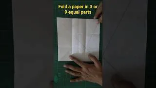 Thumbnail: fold a paper into 3 or 9 equal parts #origami #papercraft #paperfolding