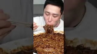 Thumbnail: Mukbangers Eating TONS OF BLACK BEAN NOODLES (Jjajangmyeon) 🍜😱 #mukbang