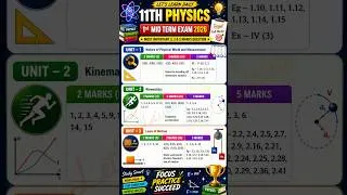 Thumbnail: 🚨 11th Physics 1st Mid Term Important Questions 2026 #std11physics #midterm2026