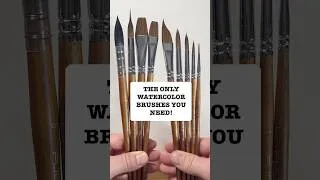 Thumbnail: Beginner Watercolor Brushes From Fuumuui  #watercolor #paintingforbeginners #arttutorial