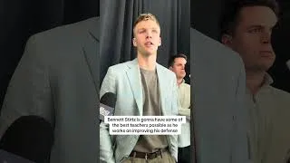 Thumbnail: Bennett Stirtz says he is ready to learn more about NBA defense from Alex Caruso, Cason Wallace, etc