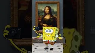 Thumbnail: SpongeBob becomes the Mona Lisa #shorts #spongebob #monalisa