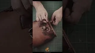 Thumbnail: Making a Steampunk Leather Bag ⚙️ (PDF Pattern) #leathercraft #shorts #steampunk