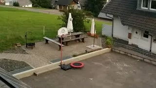 Thumbnail: Basketball Trick Shot off the balcony... FAIL!