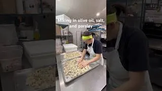 Thumbnail: Mixing sourdough loaves and making croutons! Just a lil kitchen vlog #microbakery #smallbusiness
