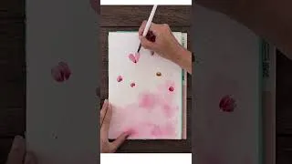 Thumbnail: Anyone Can Paint These Watercolor Cosmos Flowers! #shorts #lieslsartisticstudio