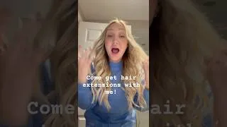 Thumbnail: Come get hair extensions with me! | weft installation