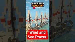 Thumbnail: GENERATING POWER WITH THE WIND AND SEA in Minecraft Create! #minecraft #createmod #minecraftbuilding