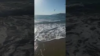 Thumbnail: 🌊 Incredible Kitesurfers on Rhodes Beach! 🪁 #shorts #Kitesurfing #Rhodes