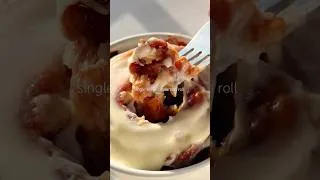 Thumbnail: single serve cinnamon roll #recipe #baking #easyrecipe #homecafe #food #dessert #cinnamonroll #fall