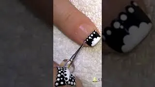 Thumbnail: Black & White Lacy Nail Tip | Easy DIY Nails | #nailart