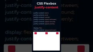 Thumbnail: CSS justify-content property. #shorts