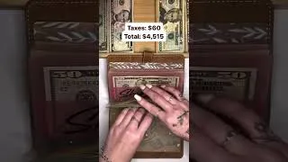 Thumbnail: Stuffing my business binder with Etsy income🍃 #cashstuffing #asmr #thankfulthursday