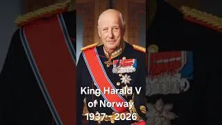 Thumbnail: Harald V, King of Norway has died. 1937–2026