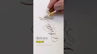 Thumbnail: Nikko G + Brause Rose Calligraphy Nib Comparison #calligraphybeginner #pointedpencalligraphy