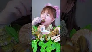 Thumbnail: #shorts eating hat snail #linhasmr #mukbang #asmr #asmrcontent #eatingshow