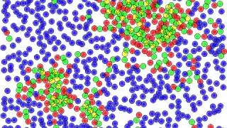 Thumbnail: Interacting particles - an attempt to simulate lipid bilayer