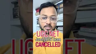Thumbnail: BIG BREAKING- UGC NET JUNE 2026 Cancelled | English Re-Exam in September