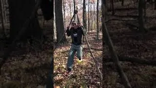 Thumbnail: Building A Tripod in the Woods #Shorts