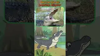 Thumbnail: Can an Alligator Roar Like a Lion? 🐊 | Meet the American Alligator #shorts | Little Fox