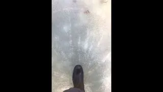 Thumbnail: Walking on Satisfying Cracking Ice #shorts