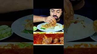 Thumbnail: Eating Spicy Mutton Curry, Gravy, Rice and Salad | #Shorts #mukbang