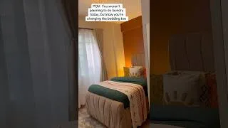 Thumbnail: What’s your thought on this color combination. #cleaning #green #aestheticvlog #shorts #bedroom #fyp