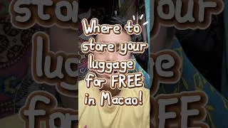 Thumbnail: Where to store your luggage for free in Macao? #macao #wynnpalace