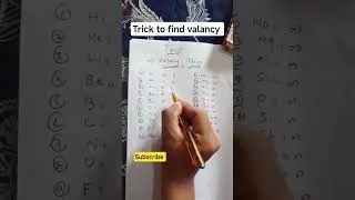 Thumbnail: trick to find valancy of 20 elements #shorts #viral #chemistry