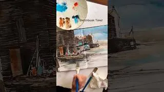 Thumbnail: Watercolor Sketching! Loose watercolour landscape painting for beginners #watercolor #art #inkwash